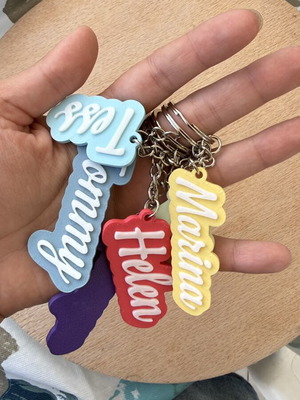 Personalized 3D Printed Name Keychain