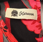 Karavan blouse-top new, one size, black and red