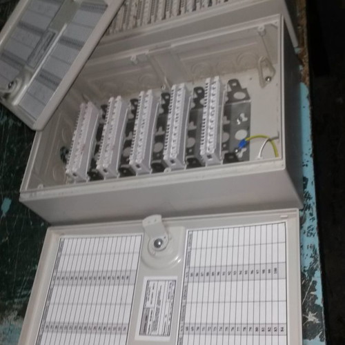 Central plastic wall-mounted telephone distributors used, set of 2