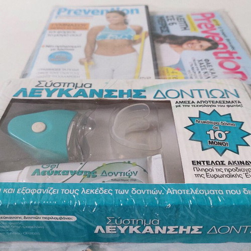 Prevention August 2011 sealed with Sofi Paschali DVD and teeth whitening system