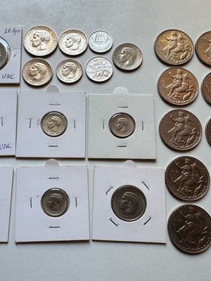 Greece 1973 coins used, pack of 24 pieces