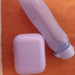 Snack container with 750 ml slim bottle