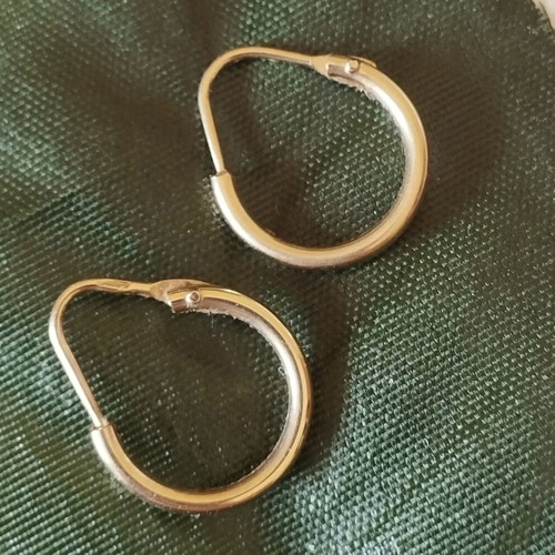 14k yellow gold hoop earrings, small size