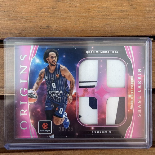 Panini Euroleague Origins Shane Larkin Anadolu Efes Quad Memorabilia 20/25
