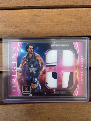 Panini Euroleague Origins Shane Larkin Anadolu Efes Quad Memorabilia 20/25