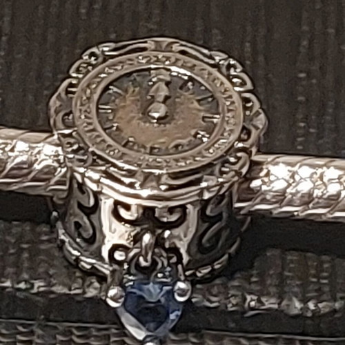 Charm watch A.L.E. new with blue zircon heart