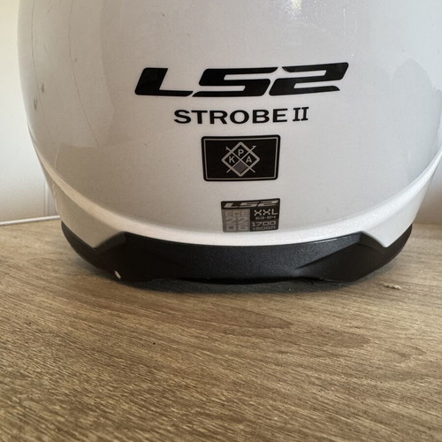 LS2 Strobe II motorcycle helmet, white, XXL 63–64 cm