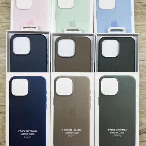 Apple Leather and Silicone Cases for iPhone 15 Pro Max MagSafe new