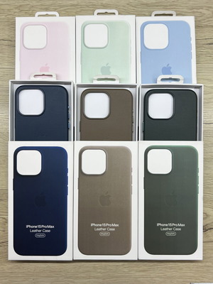 Apple Leather and Silicone Cases for iPhone 15 Pro Max MagSafe new