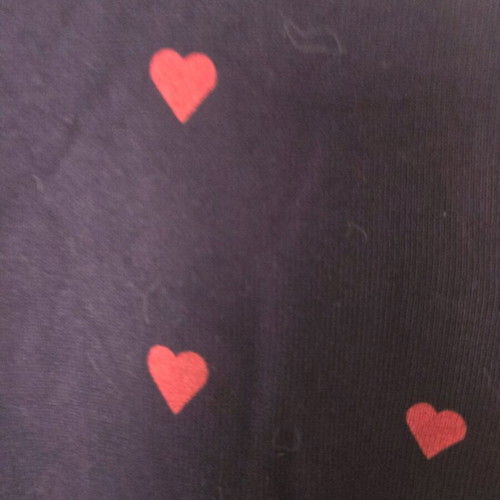 T-shirt with hearts new, blue and red