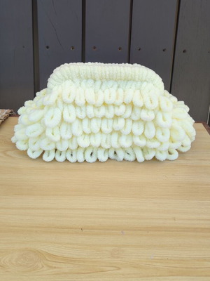 Puffybag handmade medium size with 22 cm cluster