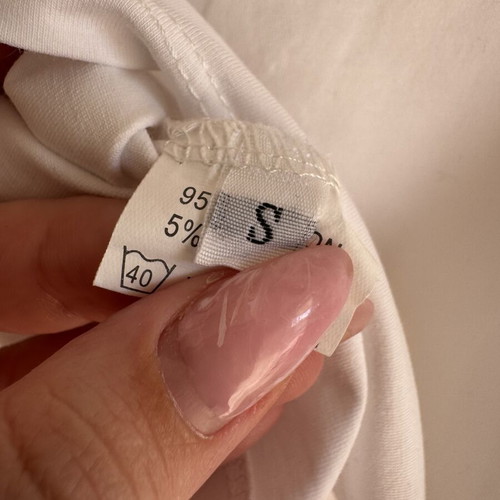 White Crop Top with Thin Straps like new, size XS
