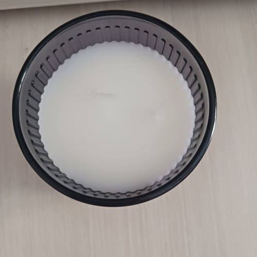 Scented candle new in glass cup with two wicks