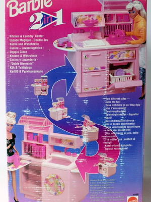 Vintage 1993 Barbie 2 in 1 Kitchen & Laundry Center Mattel καινούργιο