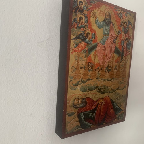 Icon The Vision of Saint John the Theologian like new, handpainted