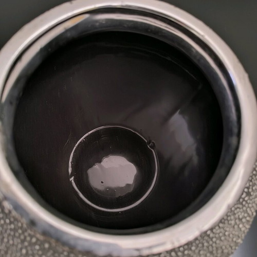 Ceramic vase low in gray shades like new