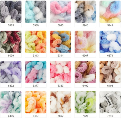 Alize Puffy Color plush knitting yarn