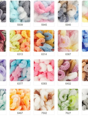 Alize Puffy Color plush knitting yarn