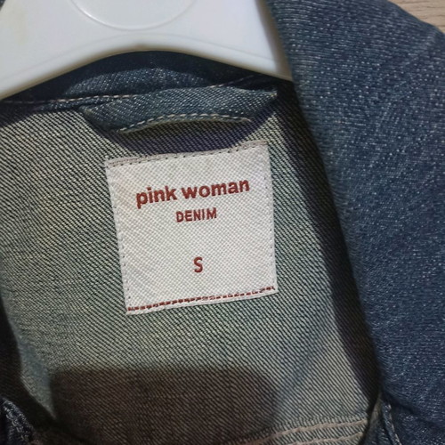 Denim jacket Pink Woman used, blue, size S