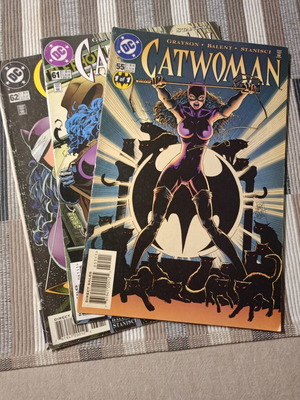 Catwoman comics used, issues #55, #61, #62 set
