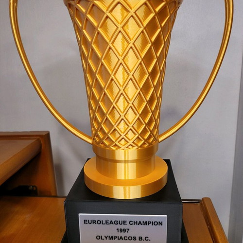 Euroleague Champion Trophy Olympiacos 1997 new