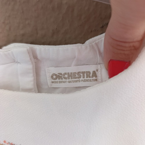 Orchestra dress for 4-year-old girl like new, white and pink