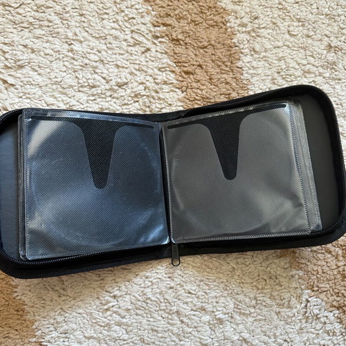 Fabric CD case for 24 CDs and DVDs like new, black