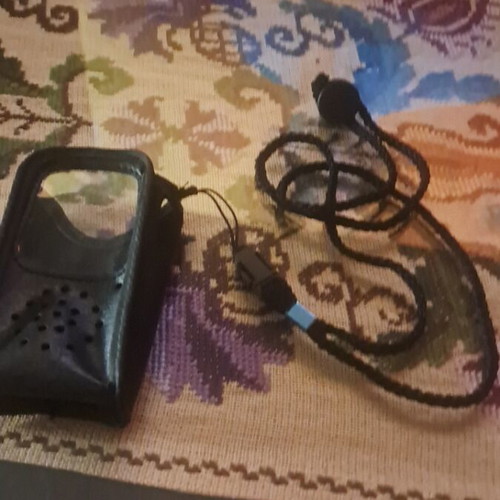 Vintage leather case for Yaesu CSC-90 walkie-talkie like new with strap