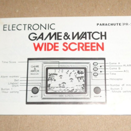 Parachute Nintendo Game and Watch handheld used from 1981