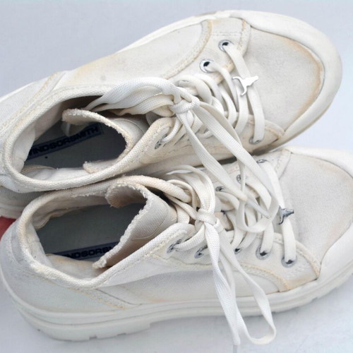 Windsor Smith white canvas platform shoes size 38 used
