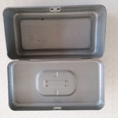 Metal cash box used with 3-digit combination lock