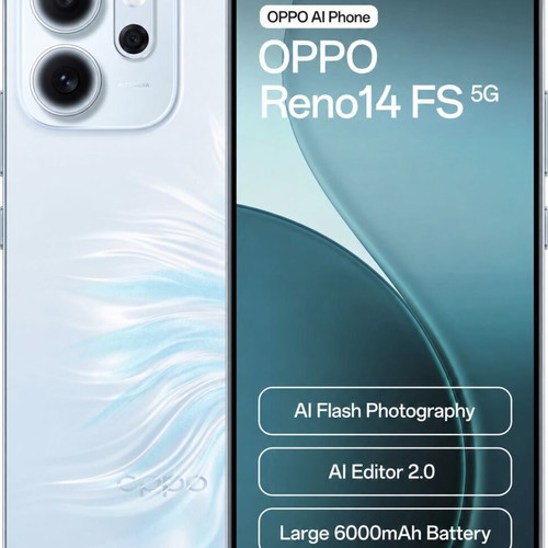 OPPO Reno14 FS 5G smartphone 12GB RAM 512GB Blue