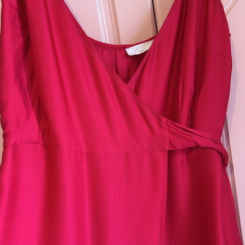 Long dress with wrap closure new, pink