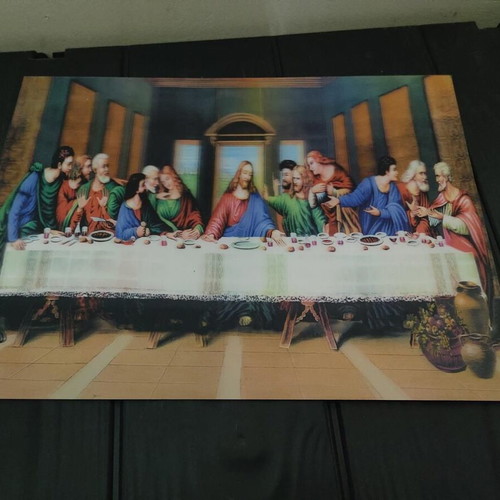 3D Last Supper Art Piece with Motion Effect 39x29cm like new