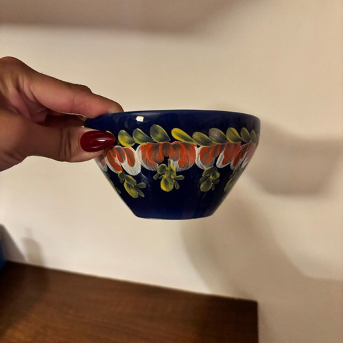 Ceramic bowl used with floral design