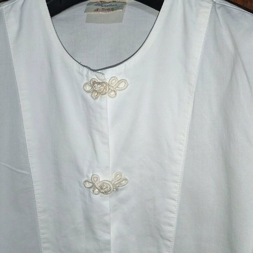 Vintage Benetton white cotton blouse size M like new