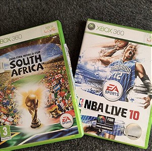''Αθλητικο'' Πακετο 2010 FIFA WORLD CUP ''South Africa'' + NBA LIVE 10  -  2 Παιχνιδια (XBOX 360)