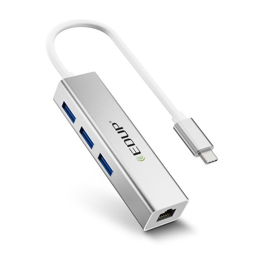 EDUP EP-9801 Type-C LAN adapter with 3 USB 3.0 ports made to order