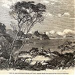  1859 Κερκυρα η πόλη και το φρούριο ξυλογραφία