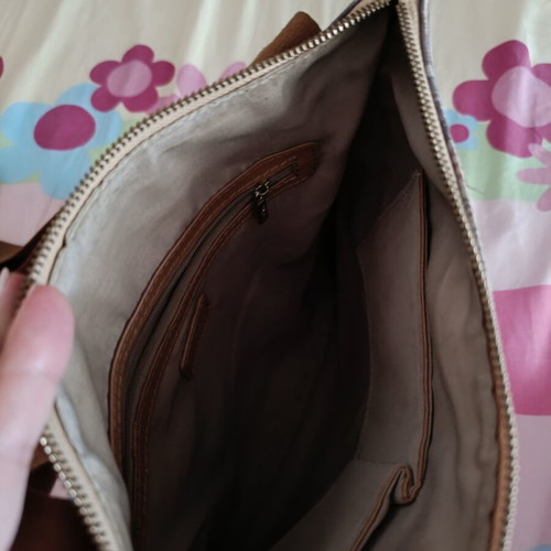 Y Not? leather crossbody bag like new, brown multicolor