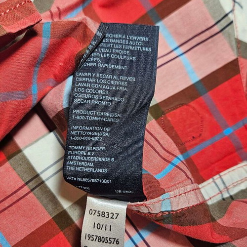 Hilfiger Denim men's plaid shirt with pockets, size M