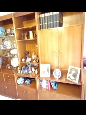 Large handmade solid wood wall unit