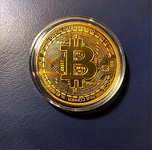 Bitcoin συλλεκτικό κέρμα με θήκη