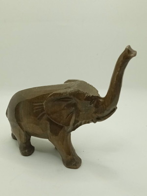 Ξύλινος αφρικανικός χειροποίητος μικρός ελέφαντας Vastu μεταχειρισμένος