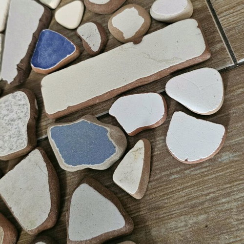 Sea tiles used for decoration and crafts