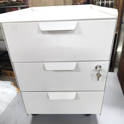 Metal drawer units with 3 drawers on wheels, pack of 4, 40x47x56 cm, like new