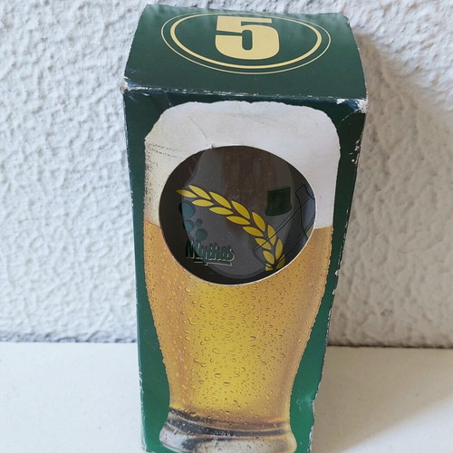 Mythos Beer Glass like new with original box