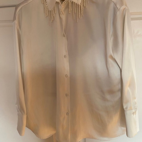 Satin shirt Zara like new, white, size L