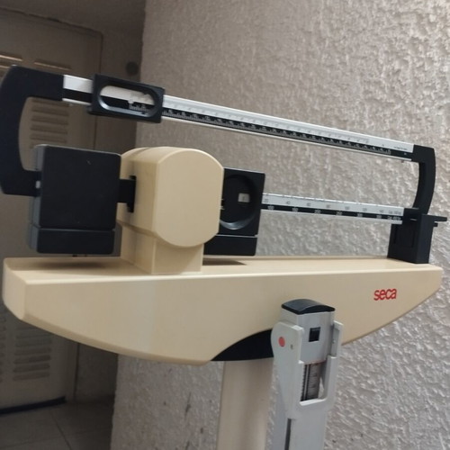 Seca Professional Body Composition Scale like new with height measure and wheels