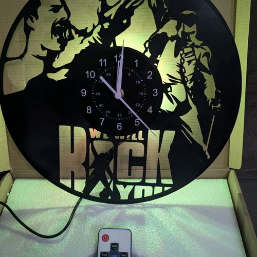 Freddie Mercury Queen wall clock with LED lighting new